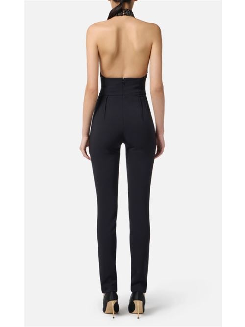 TUTA CON RICAMI COCCO ELISABETTA FRANCHI | TU06257E2110 Nero